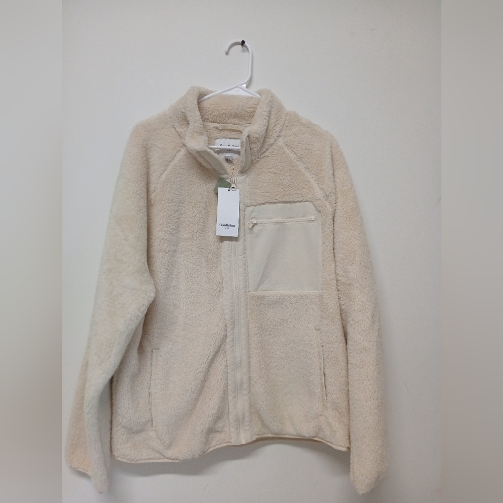 Goodfellow & Co , Men's Zip-up Fleece Sweatshirt Goodfellow & Co Cream Size L
